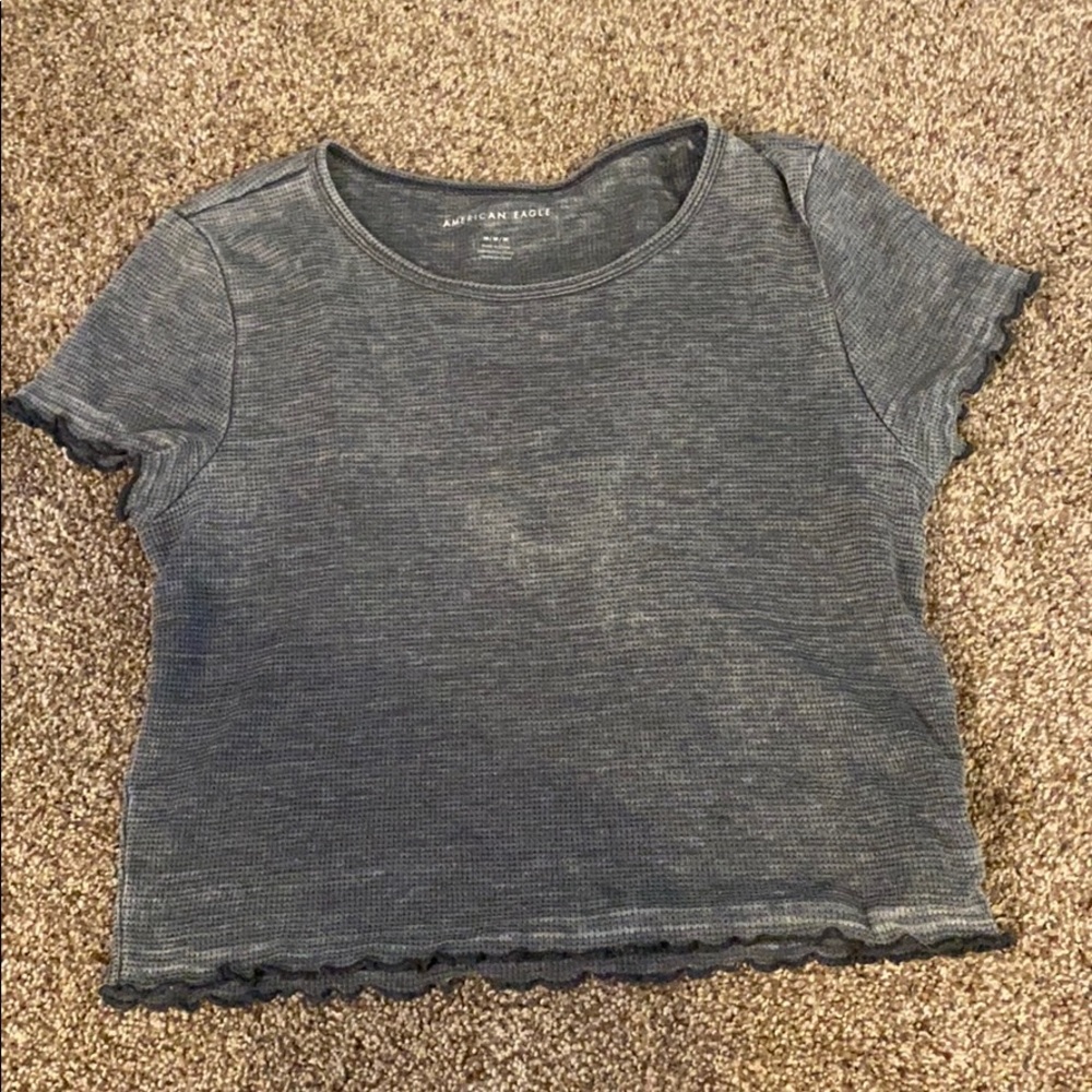 Cropped Waffle Tee